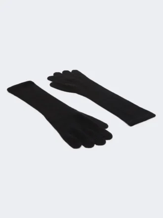 Guantes de cachemira, negros