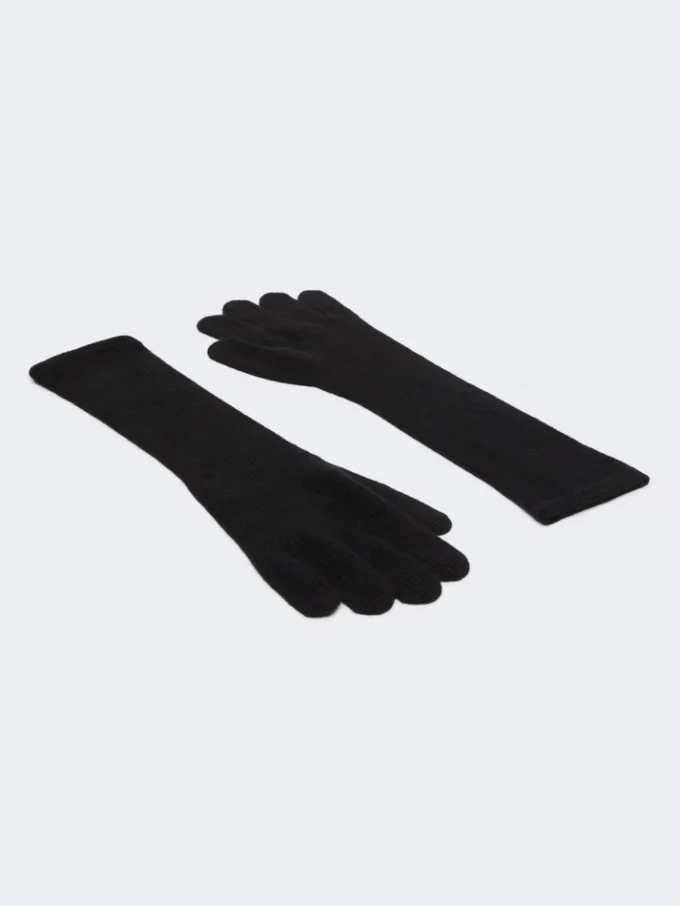 Guantes de cachemira, negros