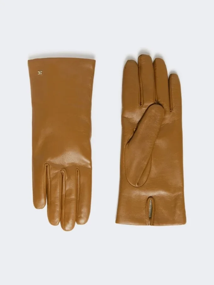 Guantes de piel napa, color tabaco Guantes de piel napa, color tabaco