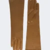 Guantes largos de piel napa, color tabaco Guantes largos de piel napa, color tabaco