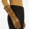 Guantes largos de piel napa, color tabaco Guantes largos de piel napa, color tabaco