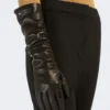 Guantes largos de piel napa, negros Guantes largos de piel napa, negros