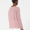 Jersey básico de hilo de lino, rosa antiguo