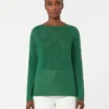Jersey básico de hilo de lino, verde Jersey básico de hilo de lino, verde