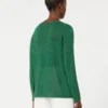 Jersey básico de hilo de lino, verde Jersey básico de hilo de lino, verde