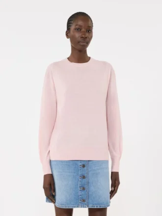Jersey básico de lana y cachemira, rosa