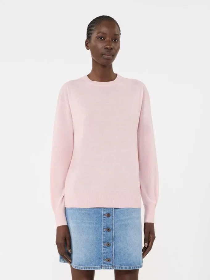 Jersey básico de lana y cachemira, rosa Jersey básico de lana y cachemira, rosa