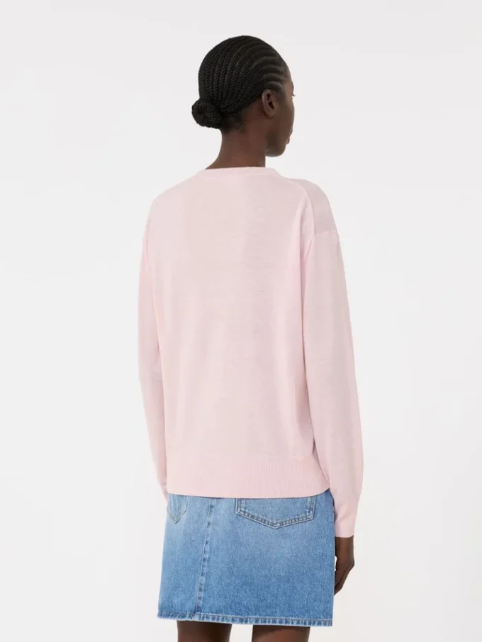 Jersey básico de lana y cachemira, rosa Jersey básico de lana y cachemira, rosa