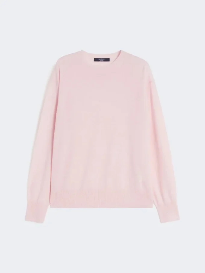 Jersey básico de lana y cachemira, rosa Jersey básico de lana y cachemira, rosa