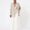 Jersey de cachemira acanalado, beige Jersey de cachemira acanalado, beige