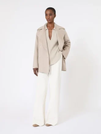 Jersey de cachemira acanalado, beige