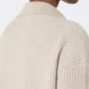 Jersey de cachemira acanalado, beige Jersey de cachemira acanalado, beige