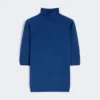 Jersey de cuello alto de lana de punto jersey, azul china Jersey de cuello alto de lana de punto jersey, azul china