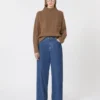 Vaqueros de denim de pierna ancha, azul medianoche Vaqueros de denim de pierna ancha, azul medianoche