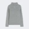 Jersey de cuello alto de lana y cachemira, gris medio Jersey de cuello alto de lana y cachemira, gris medio