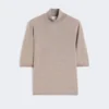 Jersey de cuello alto de punto jersey de lana, marrón Jersey de cuello alto de punto jersey de lana, marrón