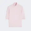 Jersey de cuello alto de punto jersey de lana, rosa Jersey de cuello alto de punto jersey de lana, rosa