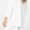 Jersey de cuello en V de hilo de crepé de viscosa, blanco óptico Jersey de cuello en V de hilo de crepé de viscosa, blanco óptico