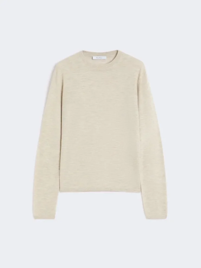 Jersey de hilo de cachemira, beige Jersey de hilo de cachemira, beige