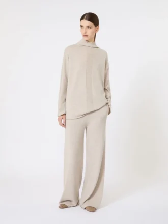 Jersey de hilo de cachemira, color beige