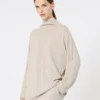 Jersey de hilo de cachemira, color beige Jersey de hilo de cachemira, color beige