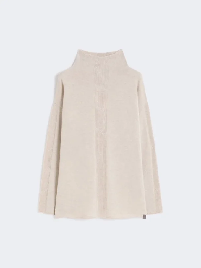 Jersey de hilo de cachemira, color beige Jersey de hilo de cachemira, color beige