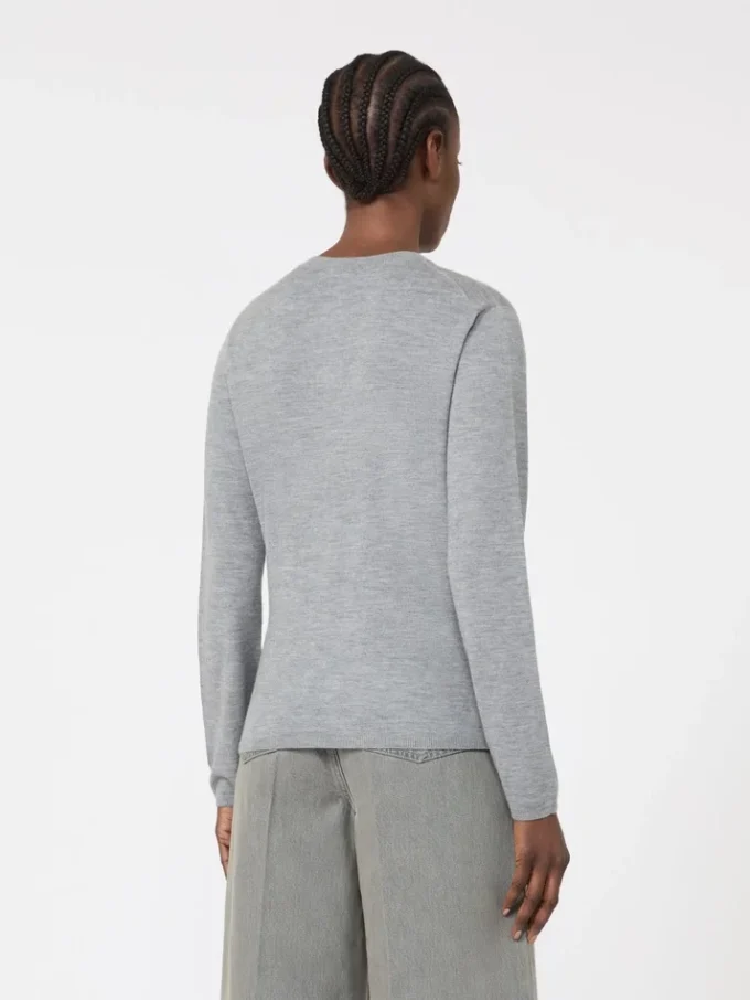 Jersey de hilo de cachemira, gris claro Jersey de hilo de cachemira, gris claro