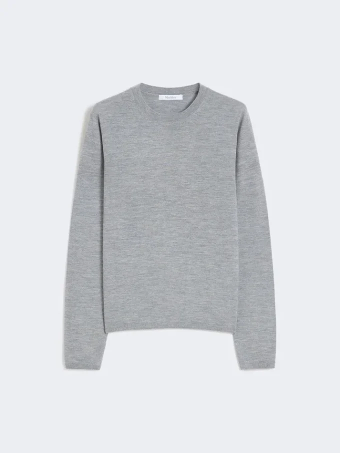 Jersey de hilo de cachemira, gris claro Jersey de hilo de cachemira, gris claro