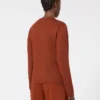 Jersey de hilo de cachemira, terracota
