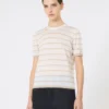 Jersey de hilo de cachemira y seda, color beige