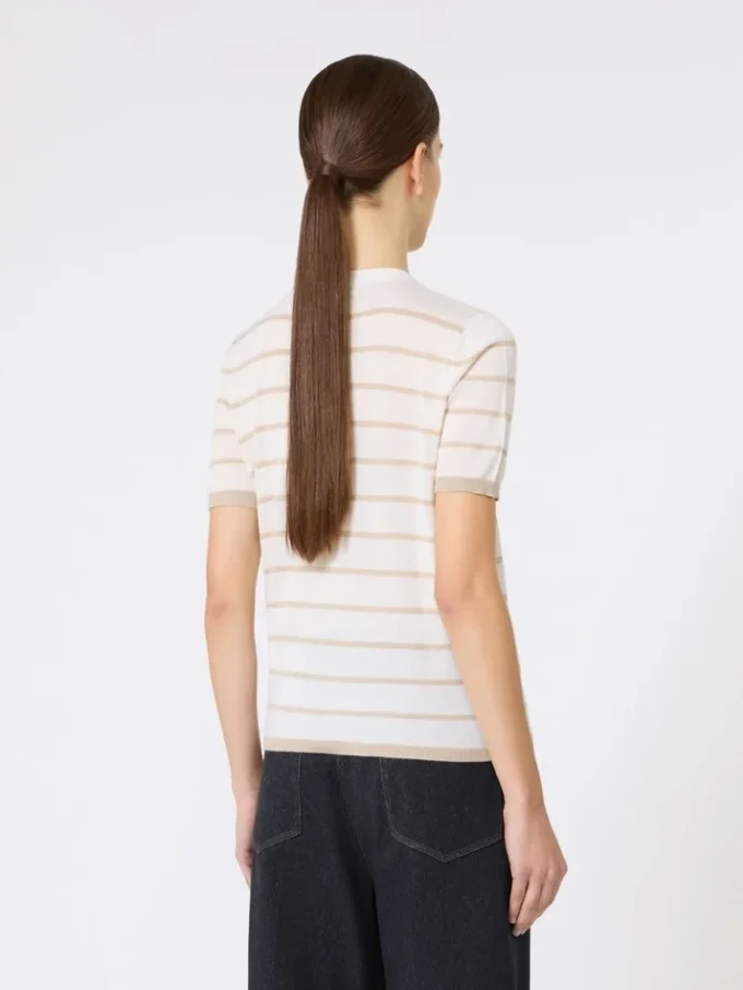 Jersey de hilo de cachemira y seda, color beige