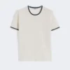 Jersey de hilo de lino puro, blanco Jersey de hilo de lino puro, blanco