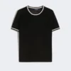 Jersey de hilo de lino puro, negro Jersey de hilo de lino puro, negro