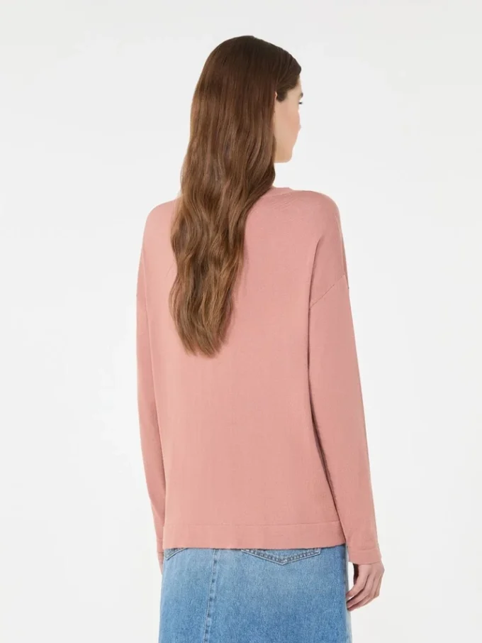 Jersey de hilo de seda y algodón, rosa