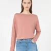 Jersey de hilo de seda y algodón, rosa
