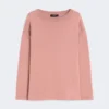 Jersey de hilo de seda y algodón, rosa