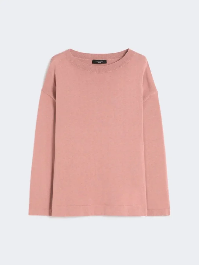 Jersey de hilo de seda y algodón, rosa
