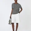 Jersey de jacquard de algodón y viscosa, negro Jersey de jacquard de algodón y viscosa, negro