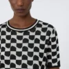Jersey de jacquard de algodón y viscosa, negro Jersey de jacquard de algodón y viscosa, negro