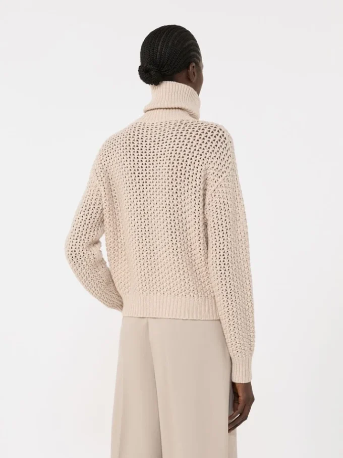 Jersey de lana, cachemira y lurex, color albino Jersey de lana, cachemira y lurex, color albino