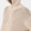 Jersey de lana, cachemira y lurex, color albino Jersey de lana, cachemira y lurex, color albino