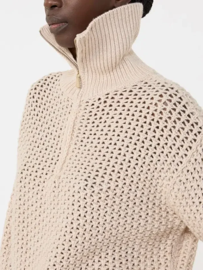 Jersey de lana, cachemira y lurex, color albino Jersey de lana, cachemira y lurex, color albino