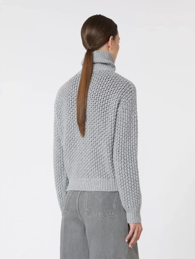 Jersey de lana, cachemira y lurex, gris claro Jersey de lana, cachemira y lurex, gris claro