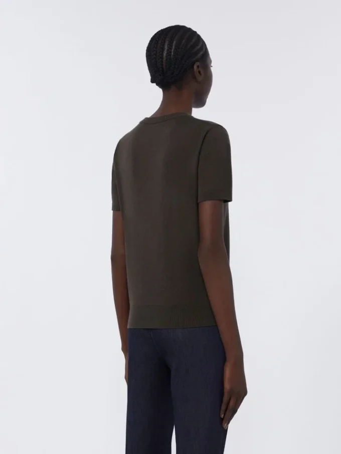 Jersey de lana suave, verde oscuro Jersey de lana suave, verde oscuro