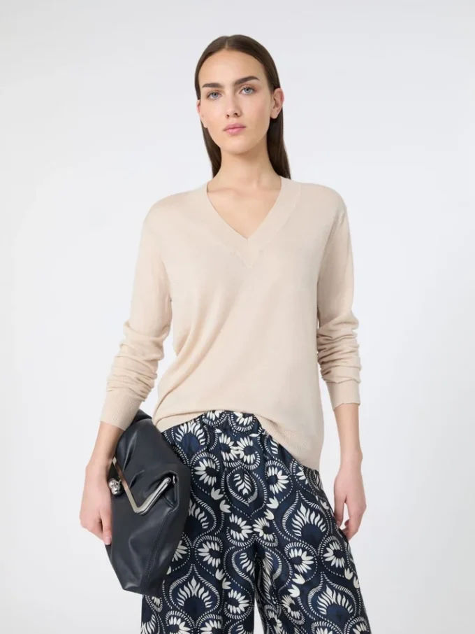 Jersey de lana y cachemira, beige Jersey de lana y cachemira, beige