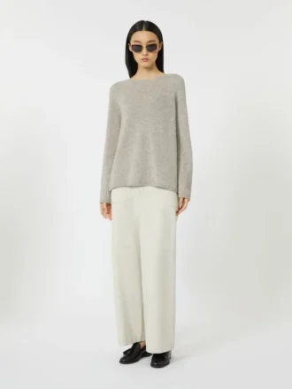 Jersey de lana y cachemira, color beige