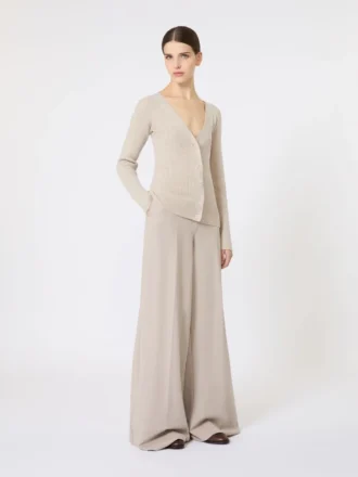Jersey de lana y cachemira, color beige