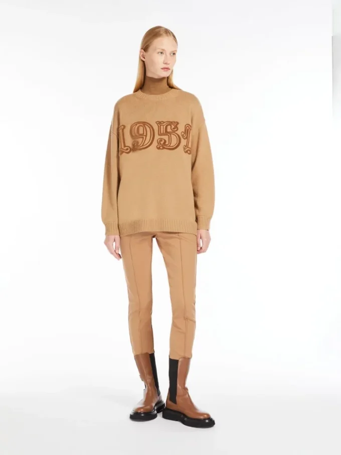Jersey de lana y cachemira, color camel Jersey de lana y cachemira, color camel