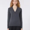 Jersey de lana y cachemira, gris oscuro Jersey de lana y cachemira, gris oscuro