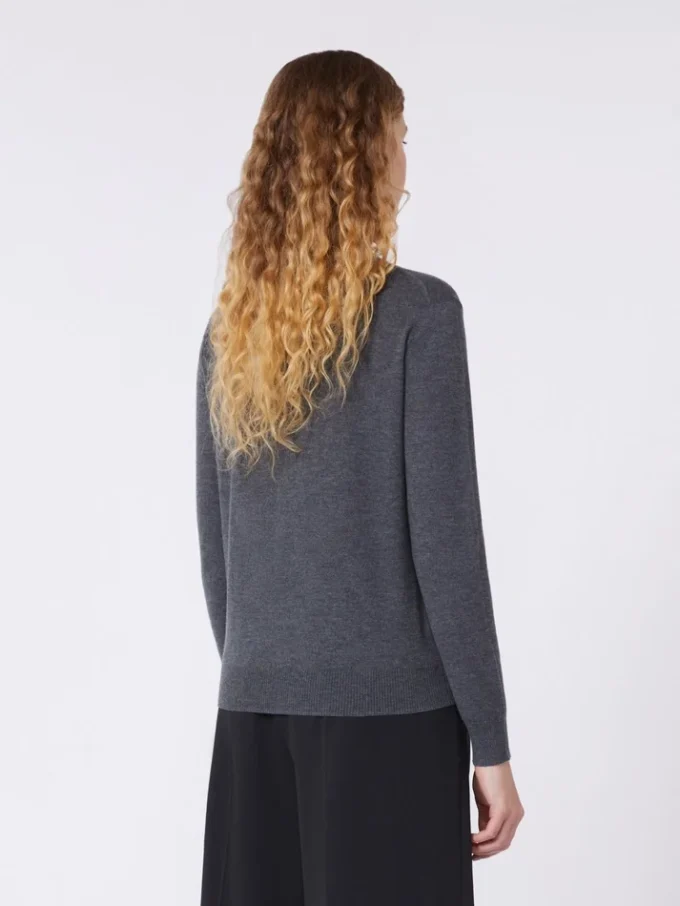 Jersey de lana y cachemira, gris oscuro Jersey de lana y cachemira, gris oscuro